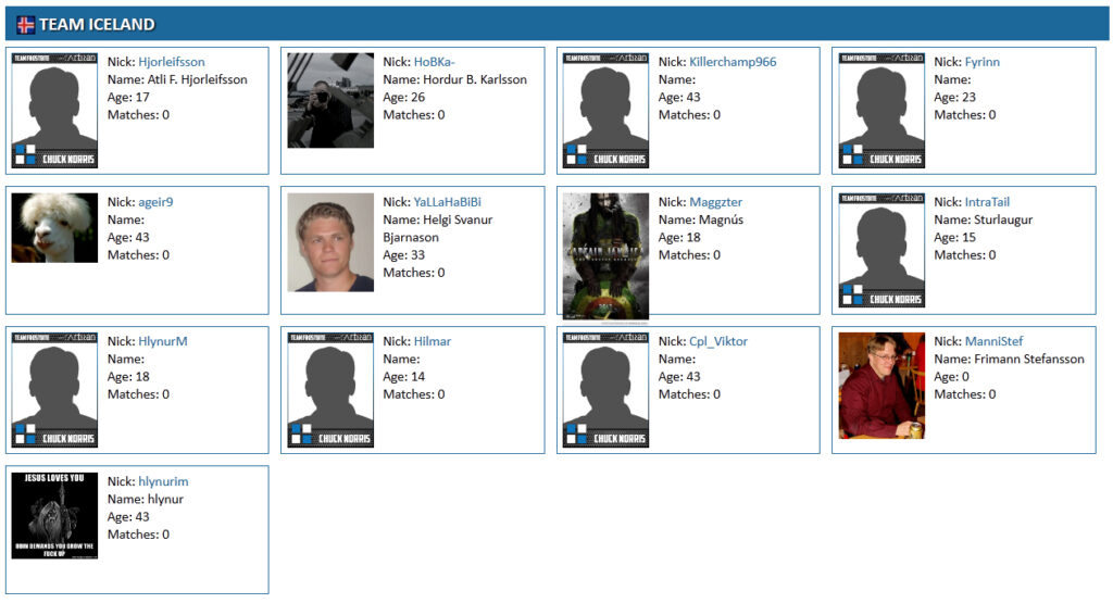 Team Frostbite Iceland aka IceEz leitar af active spilurum