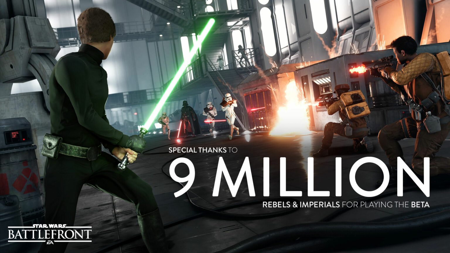 Yfir níu milljónir leikmenn spiluðu betu útgáfu Star Wars Battlefront | Þokkalegur fjöldi þar Star Wars Battlefront