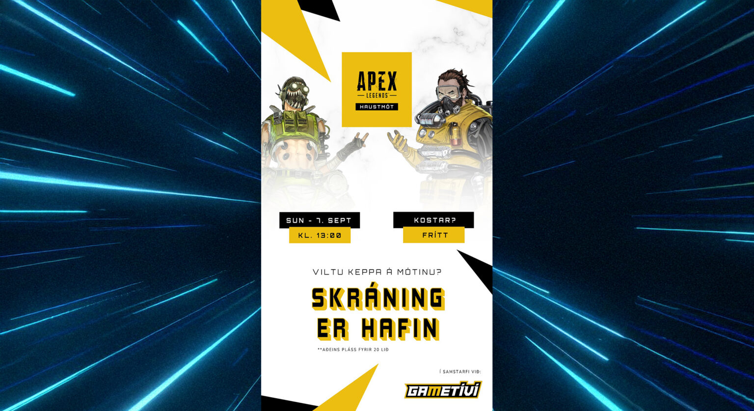 Skráning hafin í haustmót Apex Legends Íslands Skráning hafin í haustmót Apex Legends Íslands