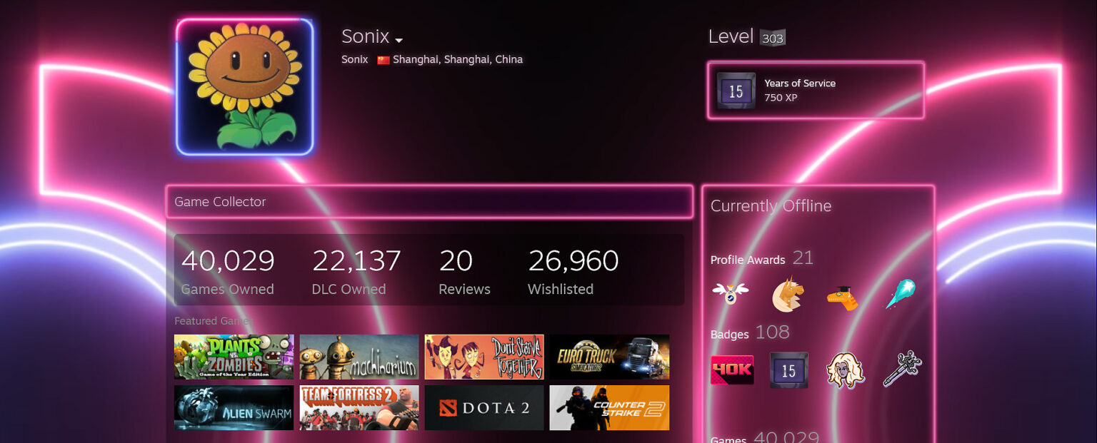 Safnarinn sem á ALLT: SonixLegend með yfir 40.000 leiki á Steam - SonixLegend