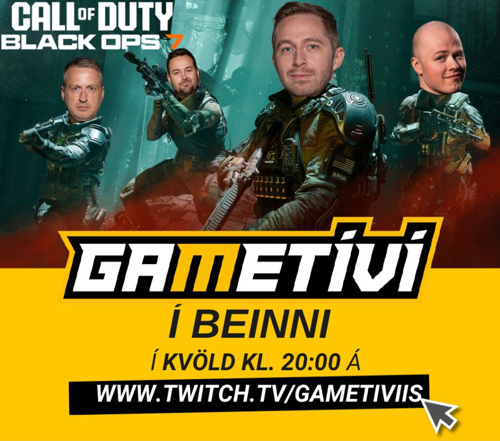 GAMETÍVÍ snýr aftur í kvöld með fersku ævintýri í Call of Duty: Black Ops 7