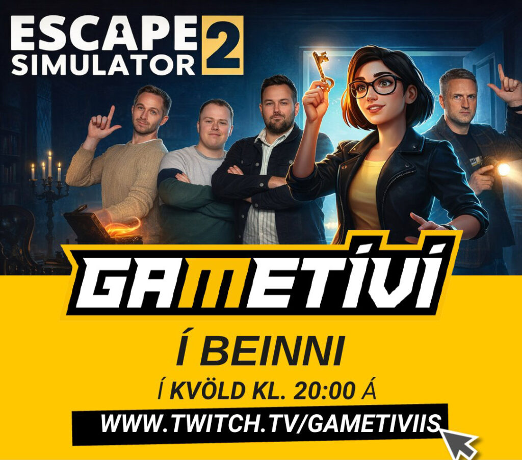 GameTíví í beinni kl. 20, samvinna ræður úrslitum í Escape Simulator 2