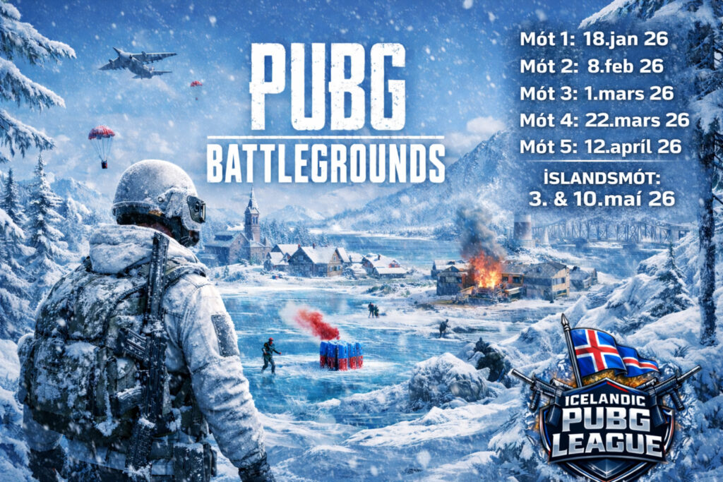Fyrsta mót GameTíví 2026 í PUBG fer fram 18. janúar GameTíví deildin 2026